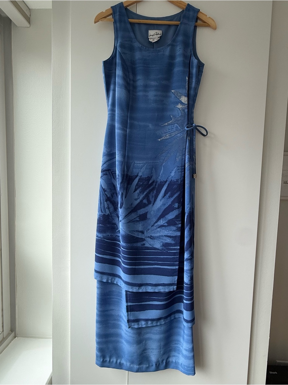Joseph Ribkoff Tropical Leaf Print Midi Dress - size 8